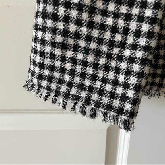Weekend Max Mara Wool Pleated Gingham Plaid Raw Hem Skirt Size 2 - Picture 9 of 10